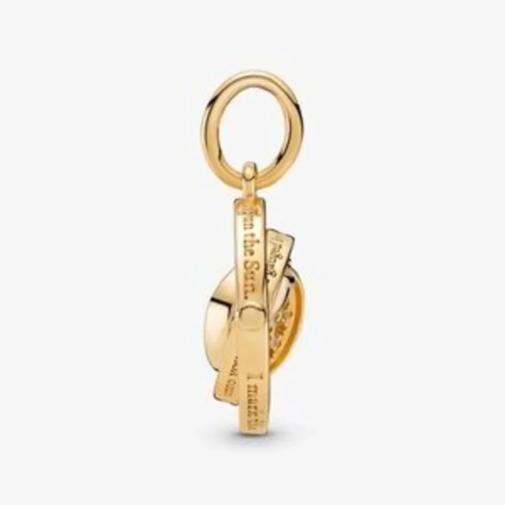 Gold Rotating Hourglass Pendant
